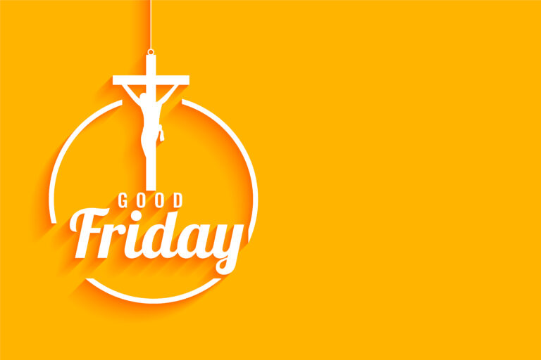 good friday yellow background with  jesus christ crucifixion cro