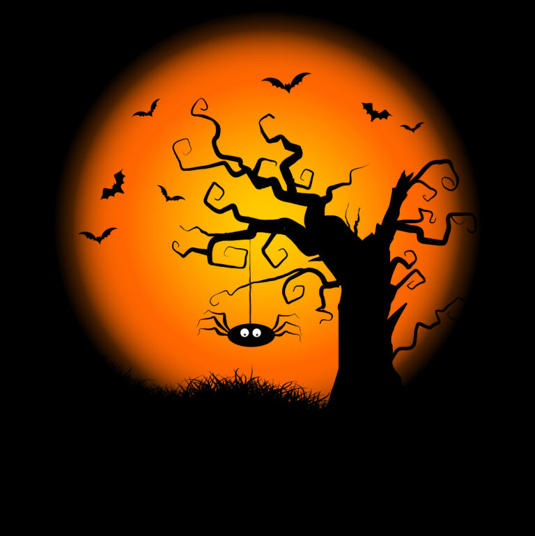 Spooky Halloween Tree Background