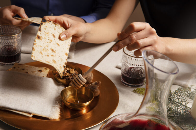 people-table-enjoying-feast-first-day-passover-seder